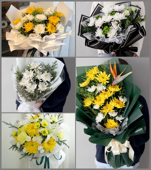 江苏泰州泰兴市虹桥镇祥福社区白事花束代送